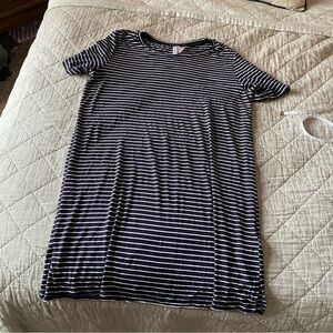 H&M Navy and white tshirt dress size small